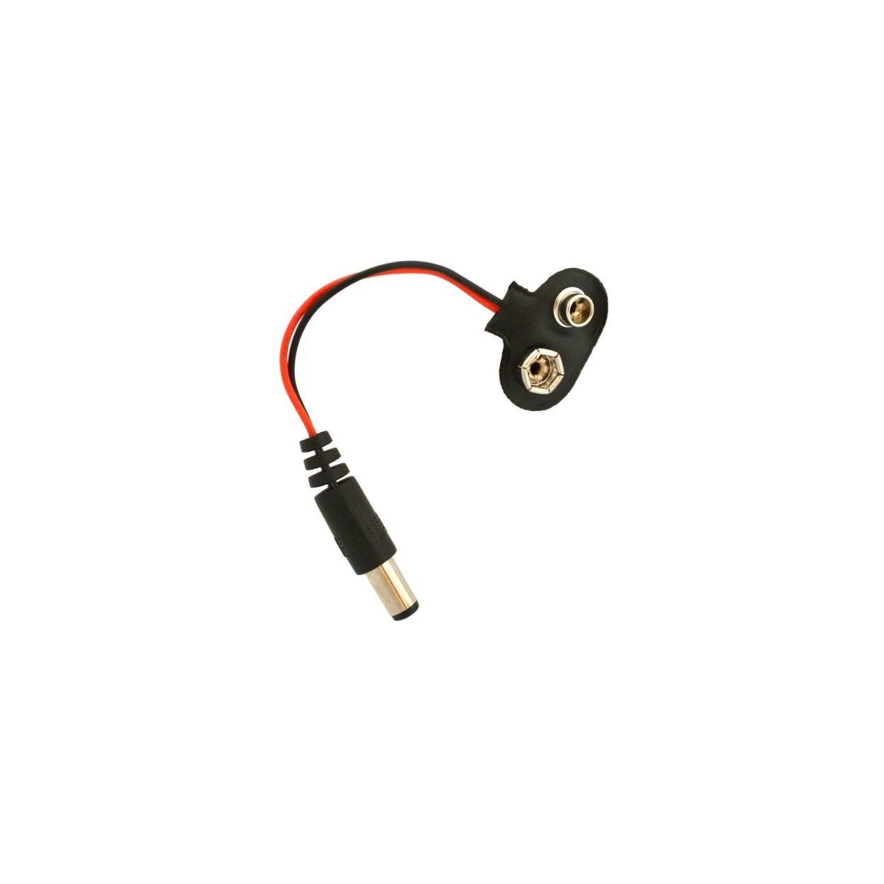 9v battery snap with male DC jack Connector