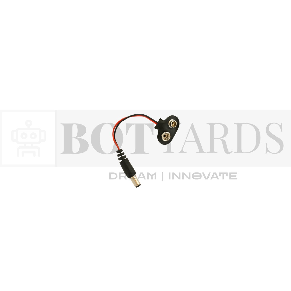 9V Battery Snap with Male DC Jack Connector