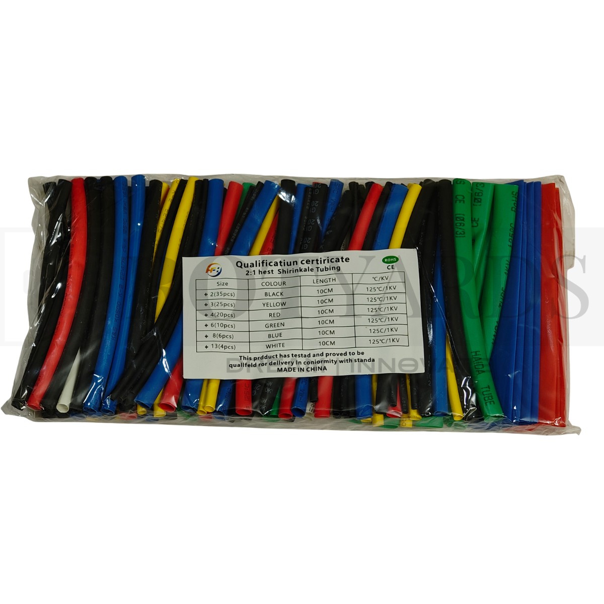 2:1 Heat Shrink Tube Assorted Pack for Electronics and Wiring